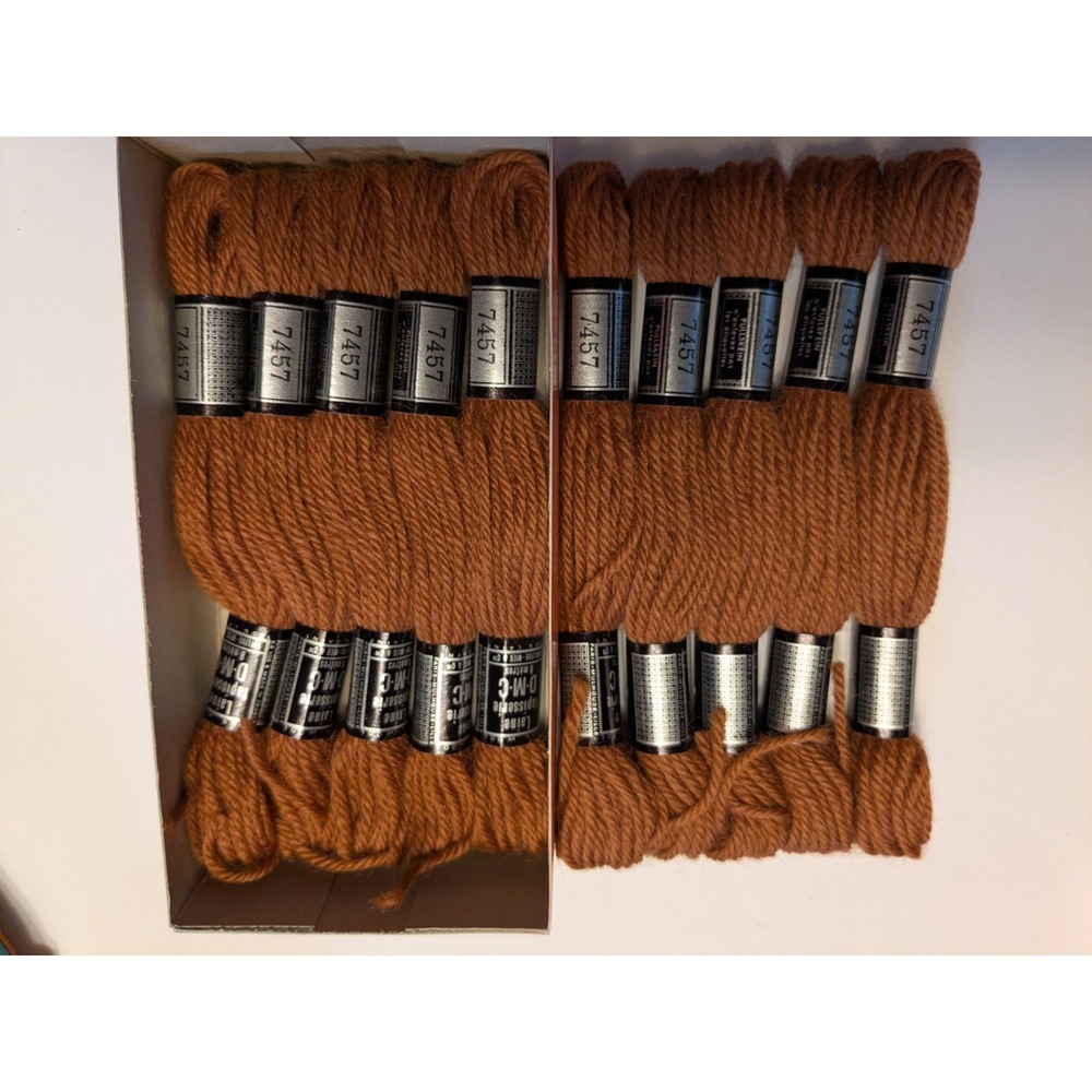 10 Skeins Laine Tapisserie DMC 100% Wool 8 Meters ea #7457 Medium Mahogany
